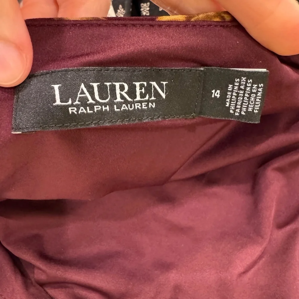 LAUREN RALPH LAUREN Fayella Long Sleeve Travel Equestrian Tie Waist 14 VGUC
